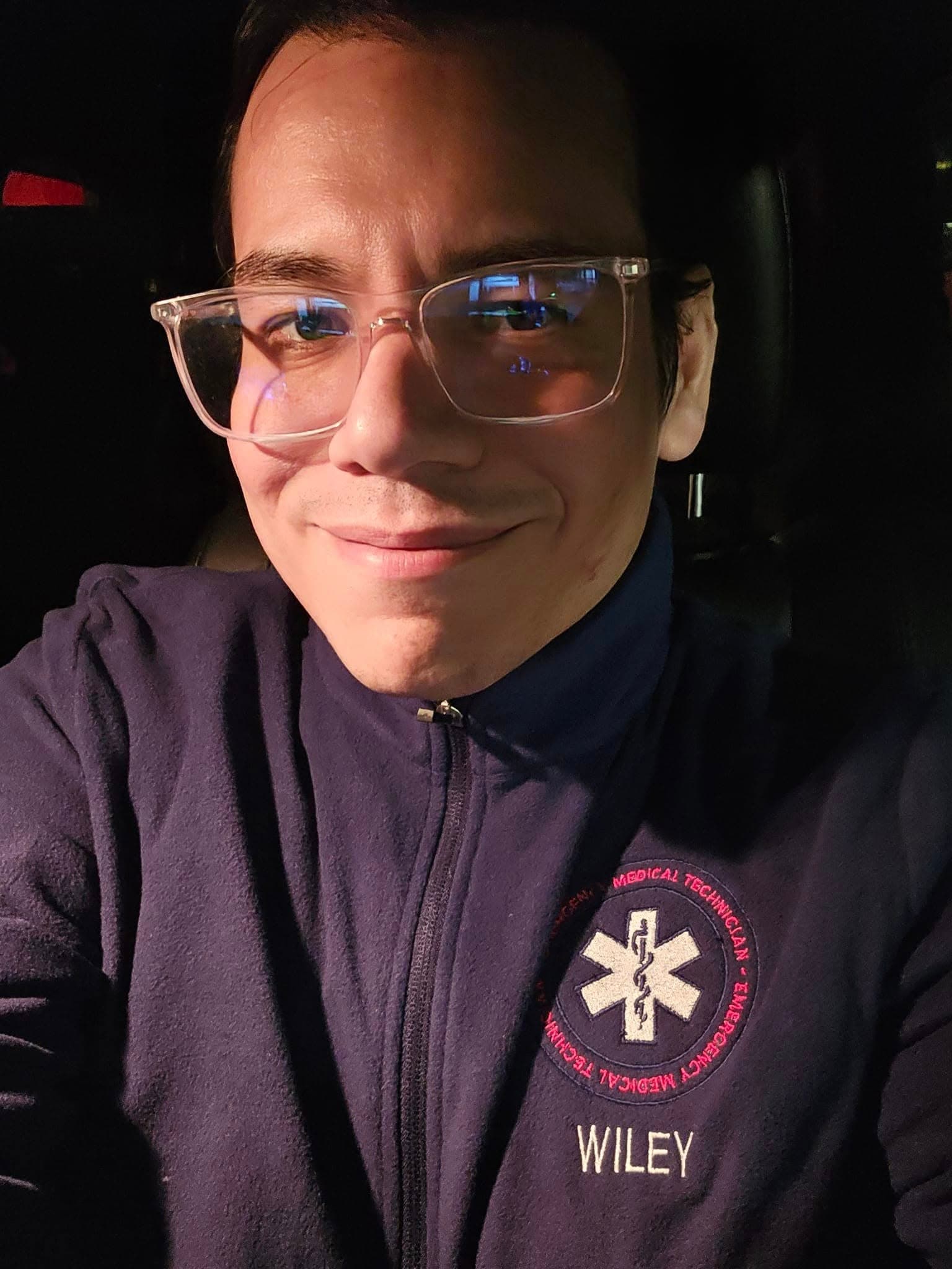 Juan Wiley in his EMT uniform